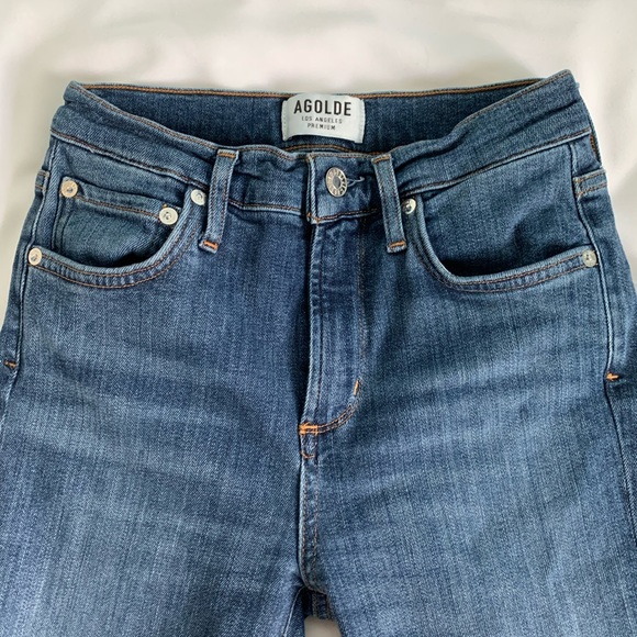 AGOLDE Sophie Skinny Jean Raw Ankle Hem Size 25 - Picture 2 of 11